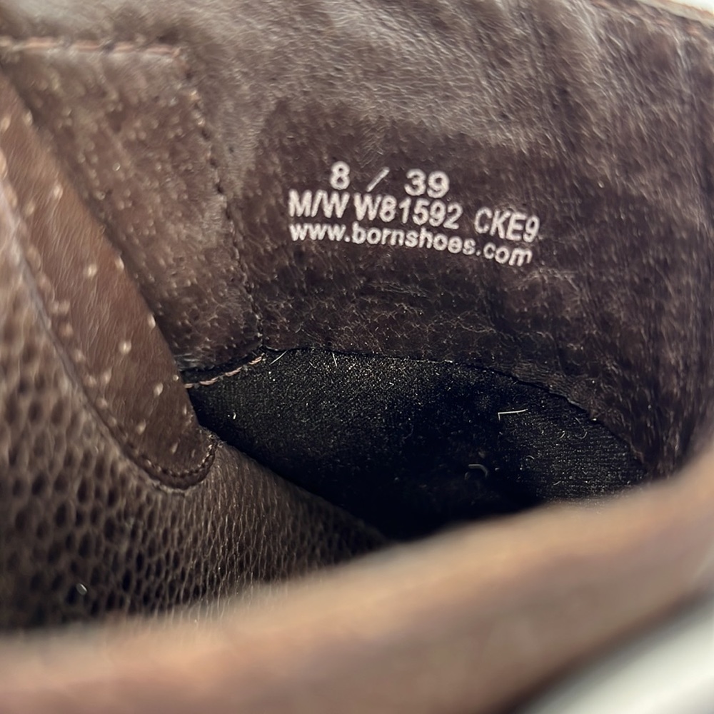 Born Brown Leather Slip On clogs size 8 - Picture 10 of 11